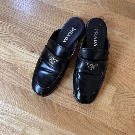 prada waterproof mules|women's prada mules.